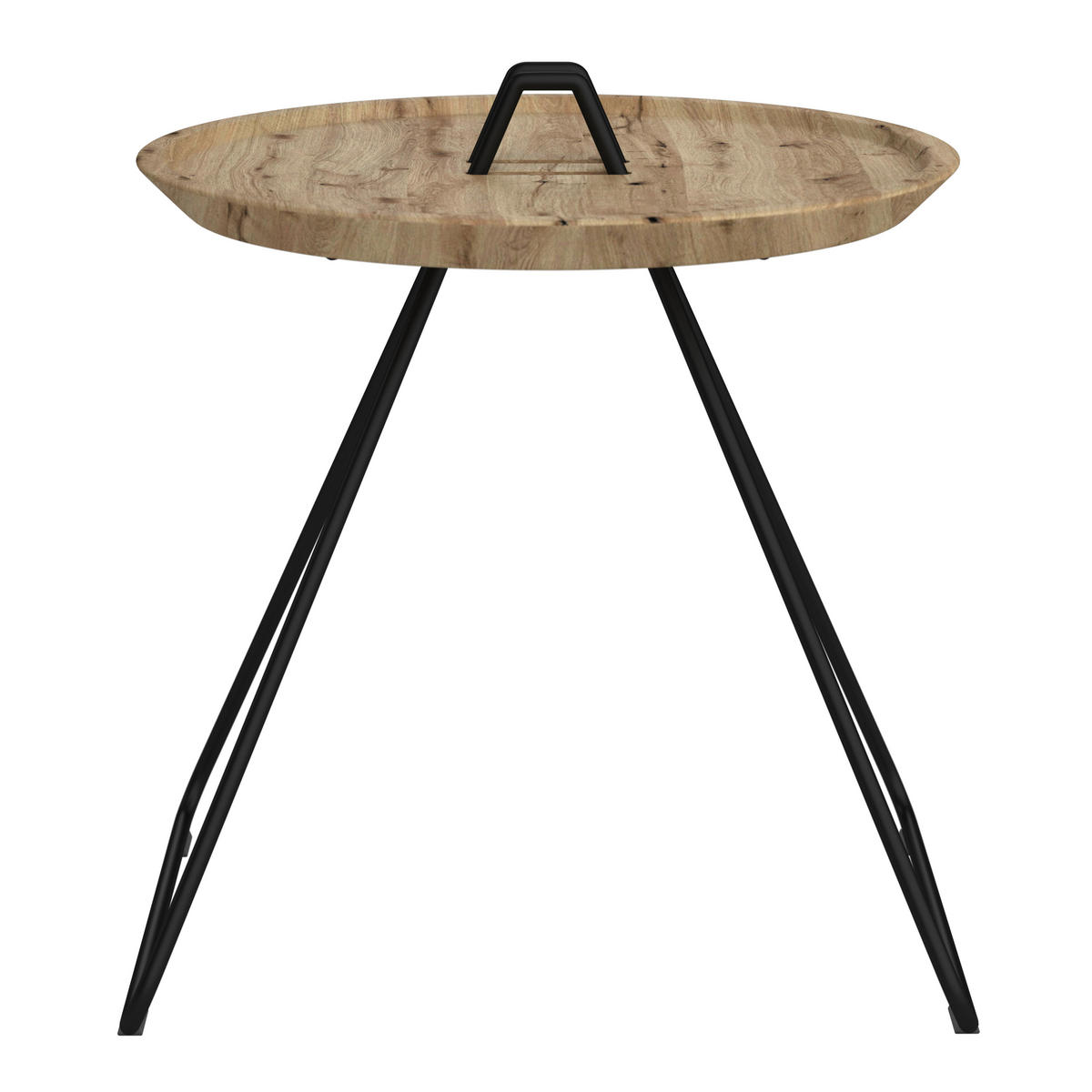 BEISTELLTISCH in Holz 55,6/51,2/50 cm  - Wildeiche/Anthrazit, Design, Holz/Metall (55,6/51,2/50cm) - Voglauer