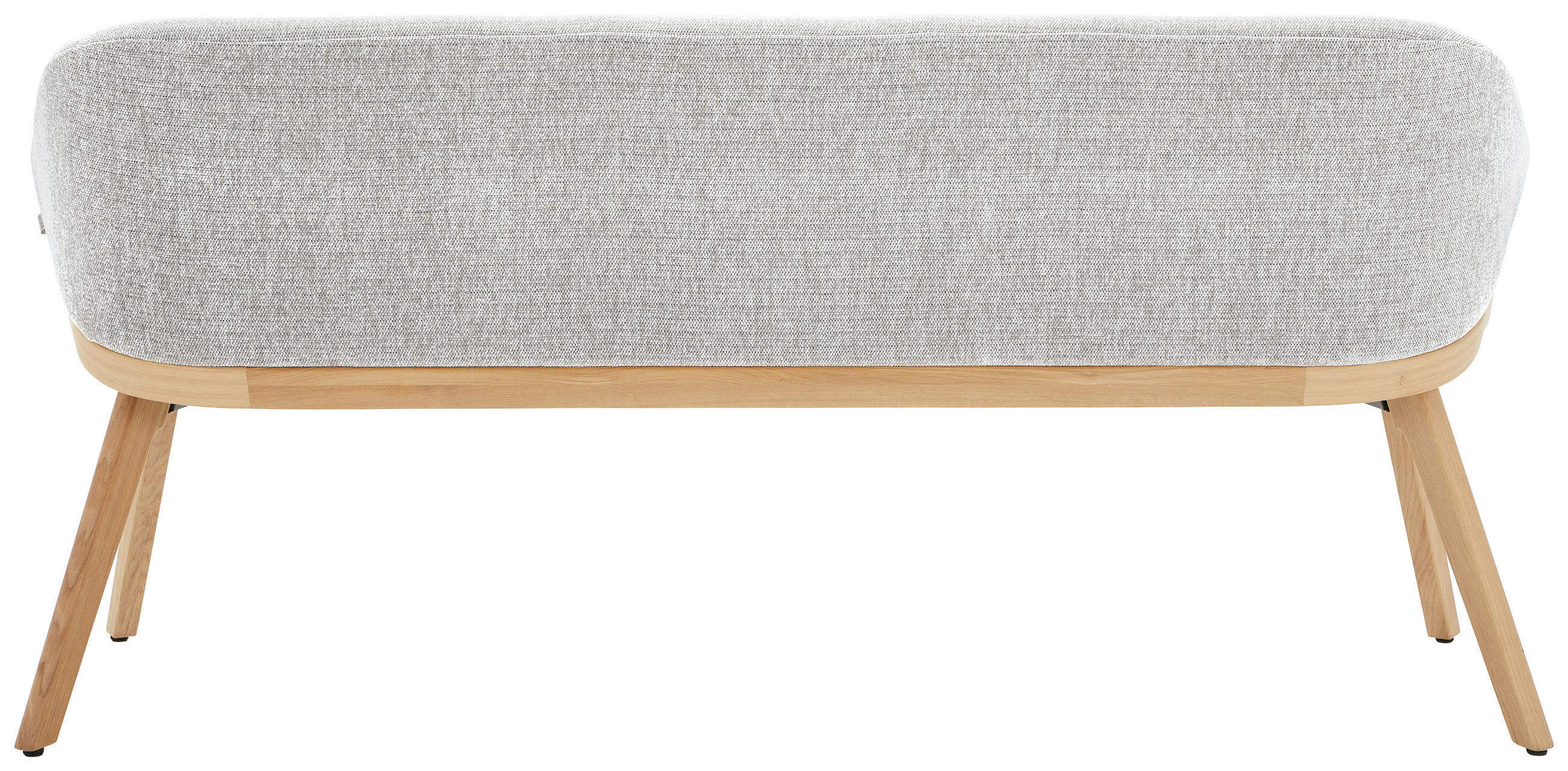 Thumbnail - Linea Natura Sitzbank, Creme, Holz, Textil, Eiche, vollmassiv, 3-Sitzer, 191x83x59 cm, Stoffauswahl, mit Rückenlehne, Es...