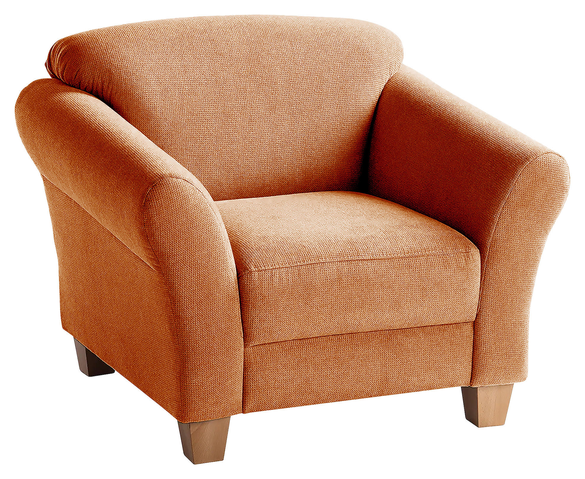 SESSEL in Flachgewebe Terracotta - Terracotta/Naturfarben, Konventionell, Holz/Textil (101/84/89cm) - Sit & More