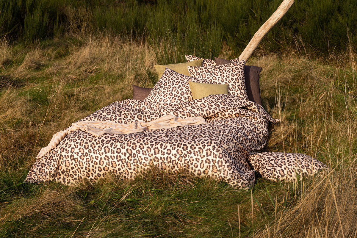 BETTWÄSCHESET Satin 160/210 cm  65 cm/100 cm  - Braun, Basics, Textil (160/210cm) - Novel