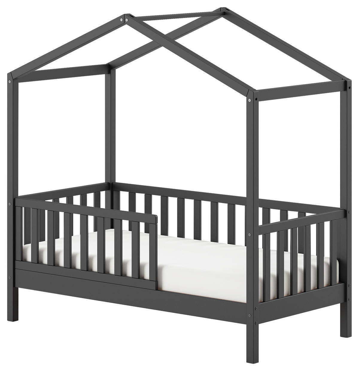 HAUSBETT Rollrost 70/140 cm  - Anthrazit, MODERN, Holz (70/140cm) - MID.YOU