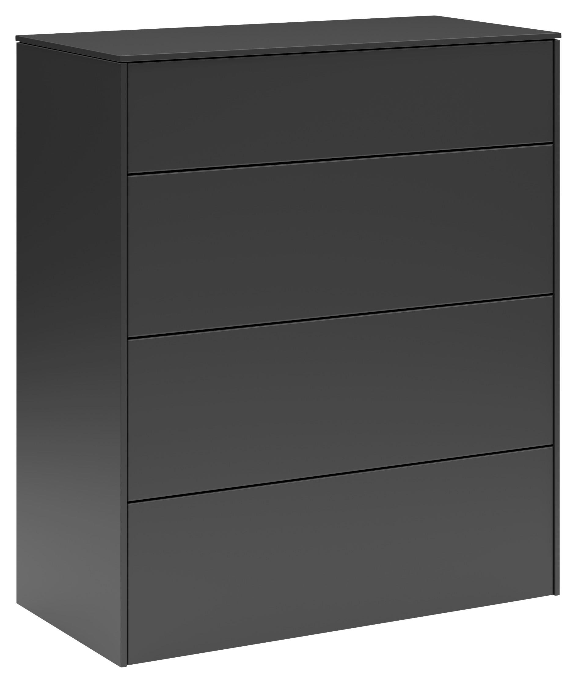 SIDEBOARD Riverside 82/97/42 cm 4 Schublade(n)  - Schwarz, Design, Holzwerkstoff/Kunststoff (82/97/42cm) - SetOne by Musterring