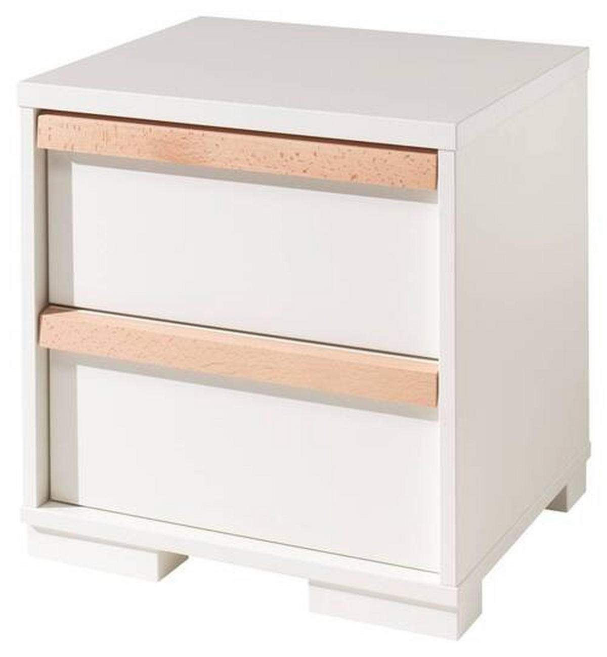 NACHTSCHRANK 48,1/48,8/40 cm  - Buchefarben/Weiß, MODERN, Holz/Holzwerkstoff (48,1/48,8/40cm) - MID.YOU