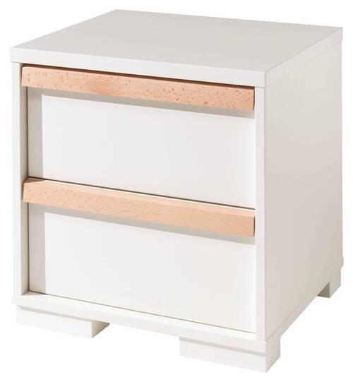 Thumbnail - Vipack Nachtschrank, Weiß, Holz, Buche, massiv, 2 Schublade(n) Schubladen, 48.1x48.8x40 cm, Schlafzimmer, Nachttische