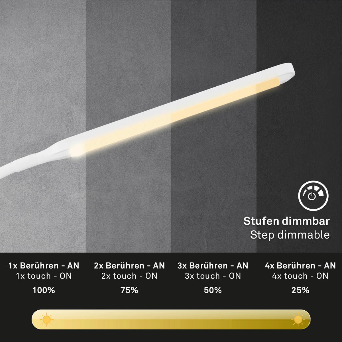 LED SVJETILJKA PODNA Pivaz  - bijela, Trend, plastika (126,5/21/66cm)