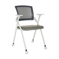 BESUCHERSTUHL Grau  - Weiß/Grau, Basics, Kunststoff/Textil (61/98/58cm) - MID.YOU