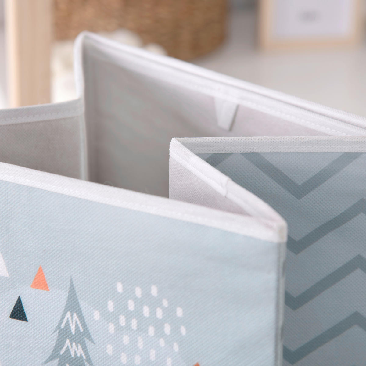 AUFBEWAHRUNGSBOX NORDIC FOREST  - Salbeigrün, Basics, Textil (30/30/30cm) - Herding