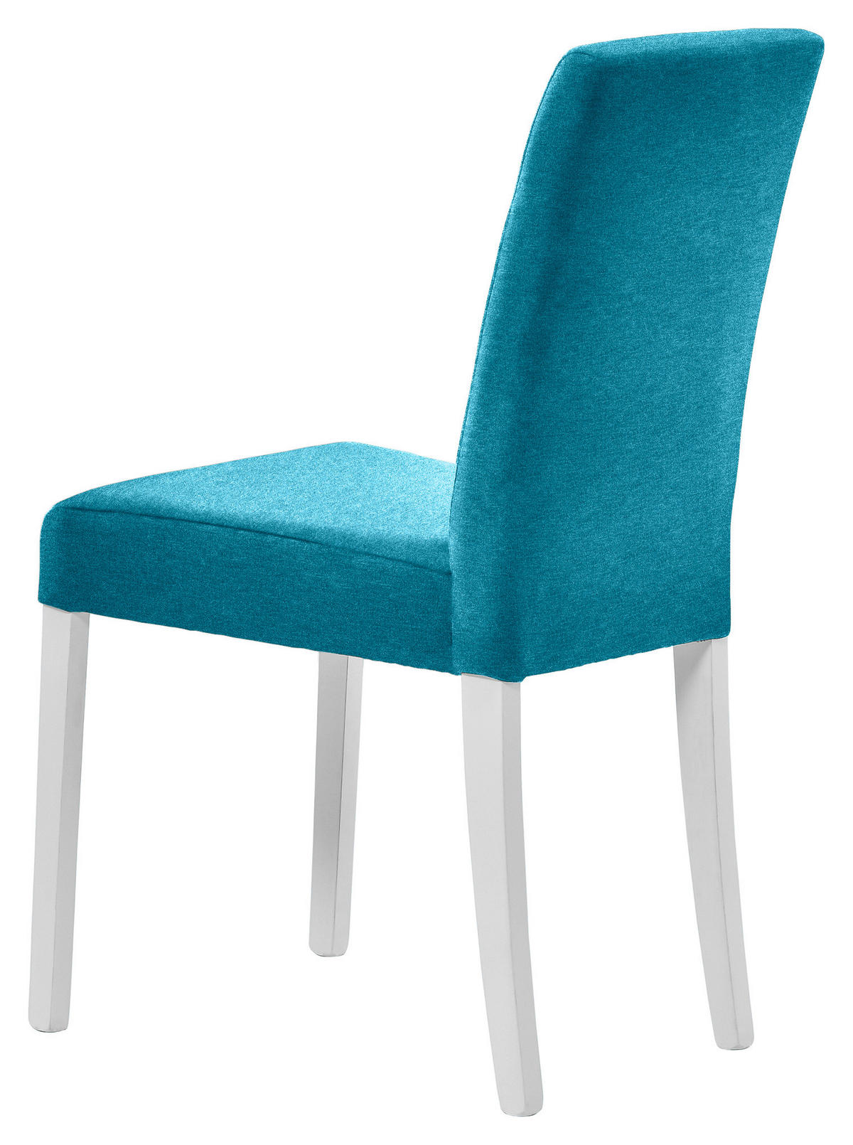 STUHL Webstoff Weiß, Türkis Buche massiv  - Türkis/Weiß, ROMANTIK / LANDHAUS, Holz/Textil (44/91/57cm) - Landscape