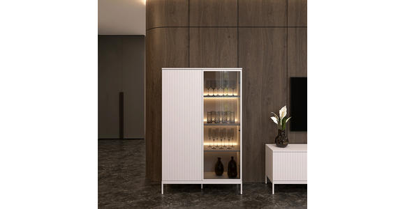 HIGHBOARD  103/167/38 cm  - Kaschmir, KONVENTIONELL, Glas/Holzwerkstoff (103/167/38cm) - Xora
