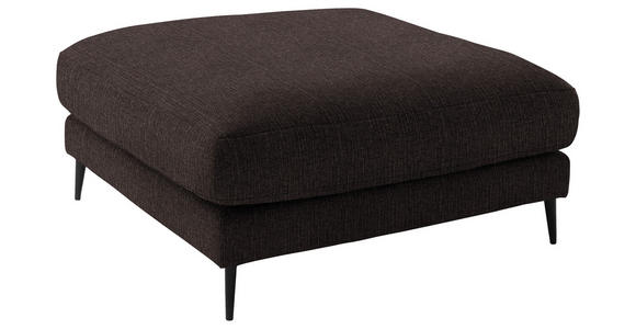 ECKSOFA  in Flachgewebe Mokka  253/177 cm  - Schwarz/Mokka, Design, Textil/Metall (253/177cm) - Dieter Knoll