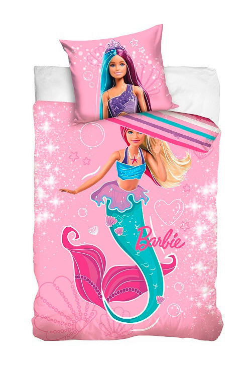 DEČJA POSTELJINA 135/200 cm tekstil pink  - pink, Konvencionalno, tekstil (135/200cm) - Barbie