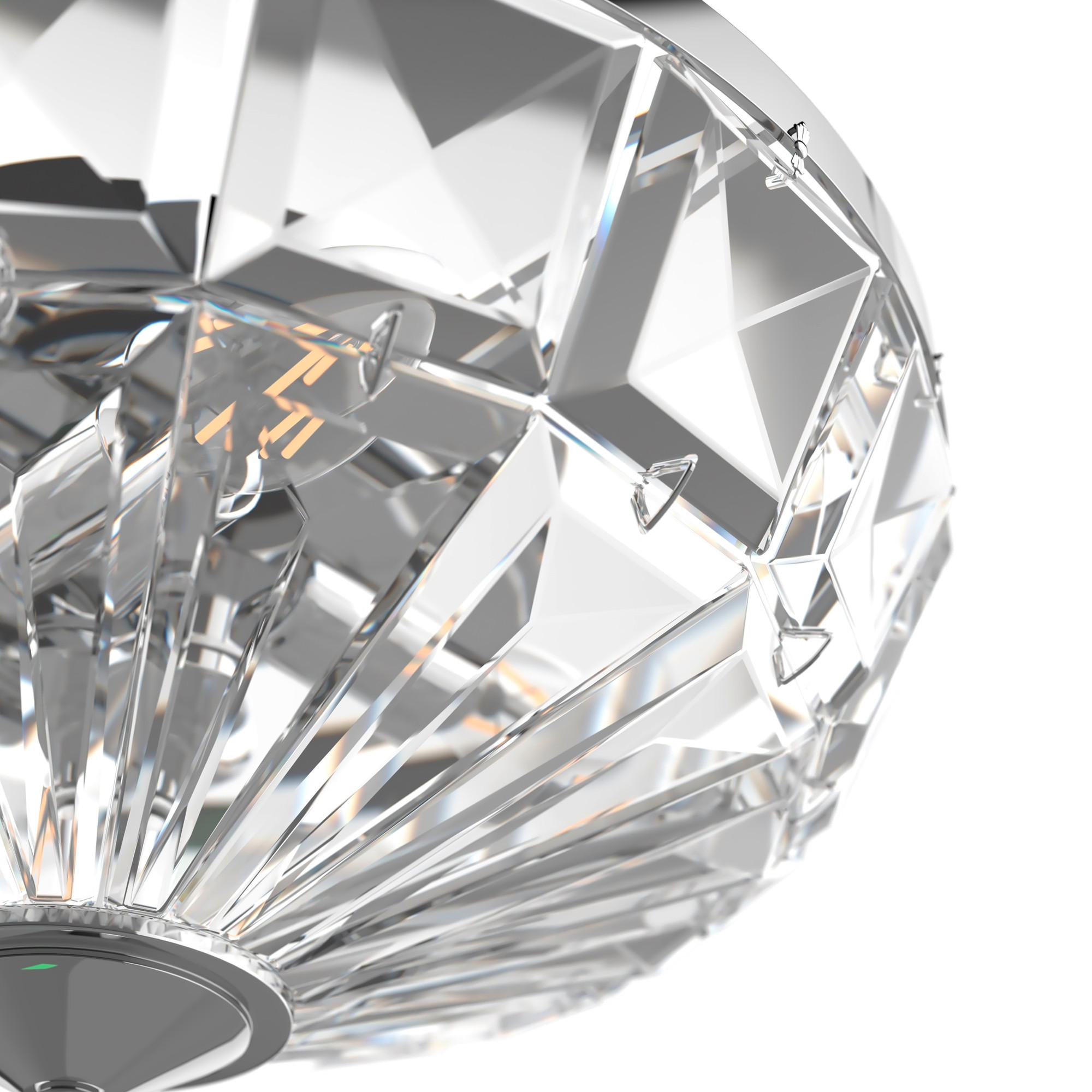 DECKENLEUCHTE    39.6/19,2/39.6 cm  - Chromfarben, Trend, Glas/Metall (39.6/19,2/39.6cm)