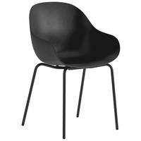 ARMLEHNSTUHL matt  - Schwarz, Design, Kunststoff/Metall (53/83/50cm) - Connubia 