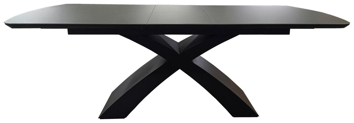 ESSTISCH in Metall, Glas, Holzwerkstoff 178/98/76 cm  - Schwarz/Grau, MODERN, Glas/Holzwerkstoff (178/98/76cm) - Livetastic