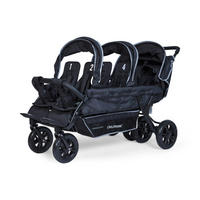 GESCHWISTERWAGEN  - Schwarz, Basics, Textil/Metall (163/85/107cm) - Childhome