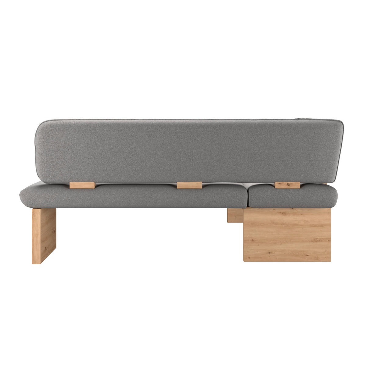 ECKBANK 170/232 cm Webstoff Dunkelgrau Eiche Sperrholz   - Eichefarben/Dunkelgrau, KONVENTIONELL, Holz/Textil (170/232cm) - Livetastic