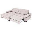 ECKSOFA in Webstoff Hellrosa  - Hellrosa/Schwarz, Design, Textil/Metall (180/265cm) - Carryhome