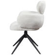 ARMLEHNSTUHL  in Eisen Webstoff  - Creme/Schwarz, Design, Textil/Metall (64/88/62cm) - Novel