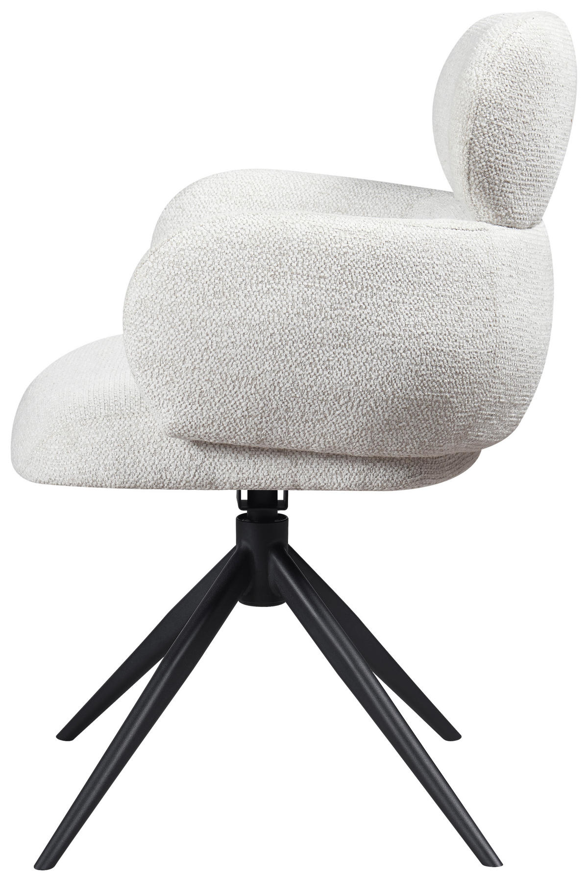 ARMLEHNSTUHL  in Eisen Webstoff  - Creme/Schwarz, Design, Textil/Metall (64/88/62cm) - Novel