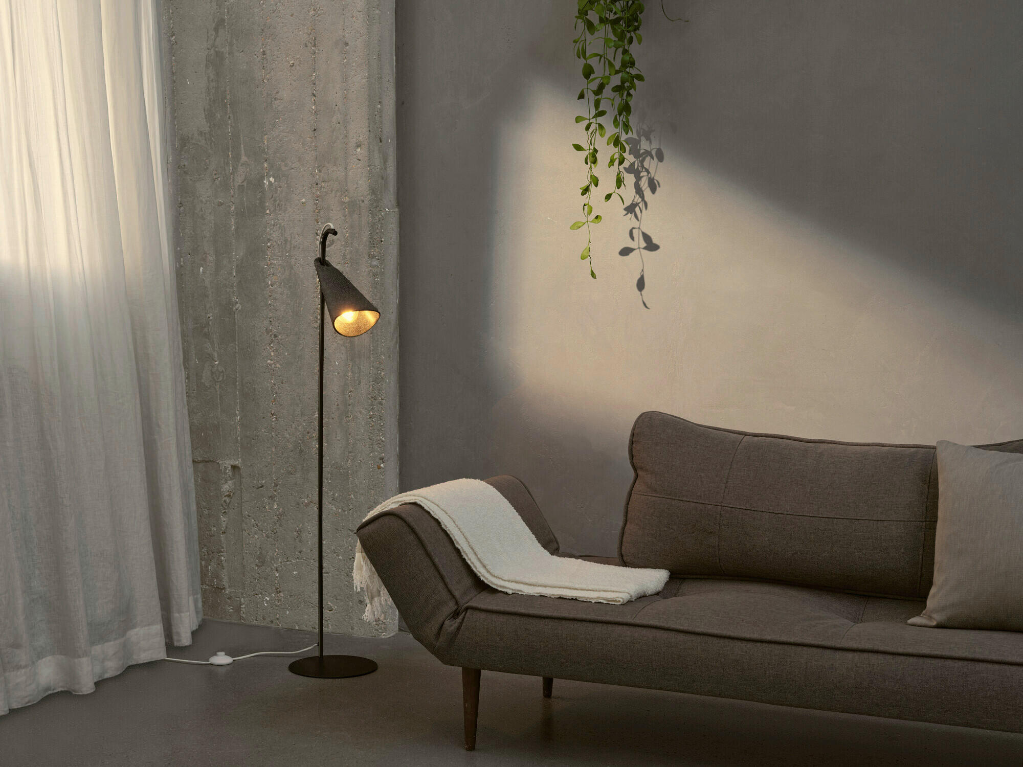 STEHLEUCHTE 25/120 cm    - Schwarz, Basics, Kunststoff/Metall (25/120cm) - Osram