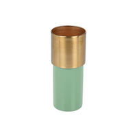 VASE 25.5 cm  - Goldfarben/Grün, LIFESTYLE, Metall (11/25,5/9,5cm) - Ambia Home
