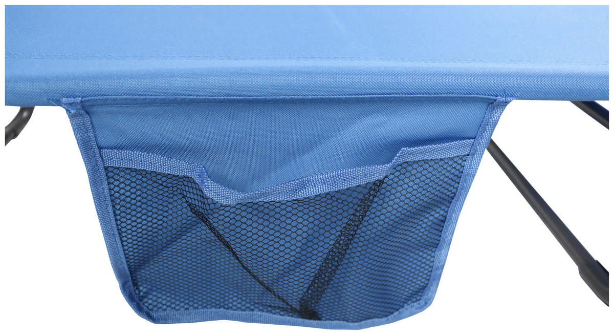 GARTENLIEGE 55/24/185 cm  - Blau, Modern, Kunststoff/Textil (55/24/185cm) - Ambia Garden