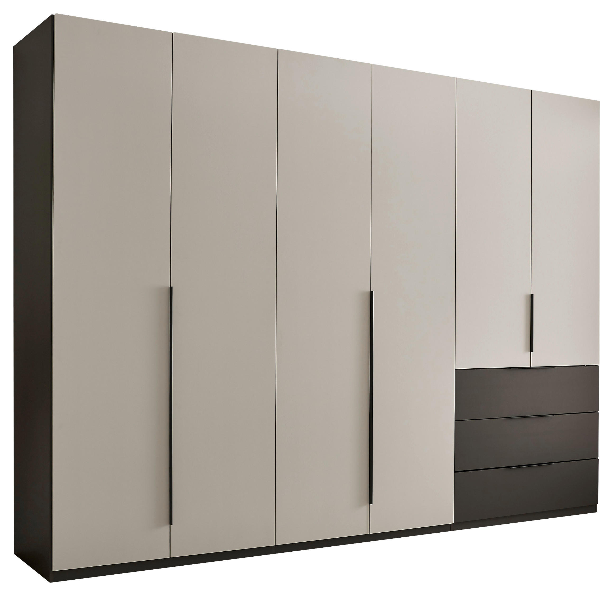 DULAP CU UȘI ROTATIVE grafit, gri deschis  - gri deschis/grafit, Modern, plastic/material pe bază de lemn (300/225,5/60cm) - MID.YOU