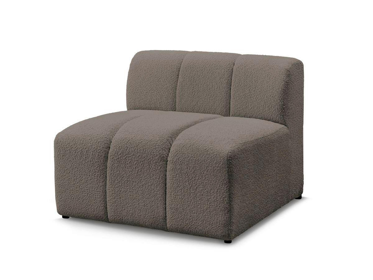 SOFAELEMENT ANNECY Bouclé Taupe  - Taupe/Schwarz, MODERN, Kunststoff/Textil (91/72/91cm)