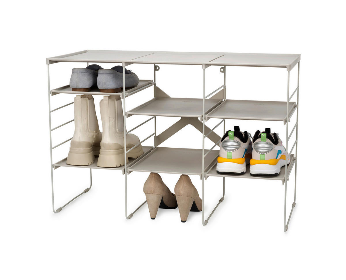 SCHUHREGAL Grauweiß  - Grauweiß, Basics, Kunststoff/Metall (75,8/51,2/35cm) - Joseph Joseph