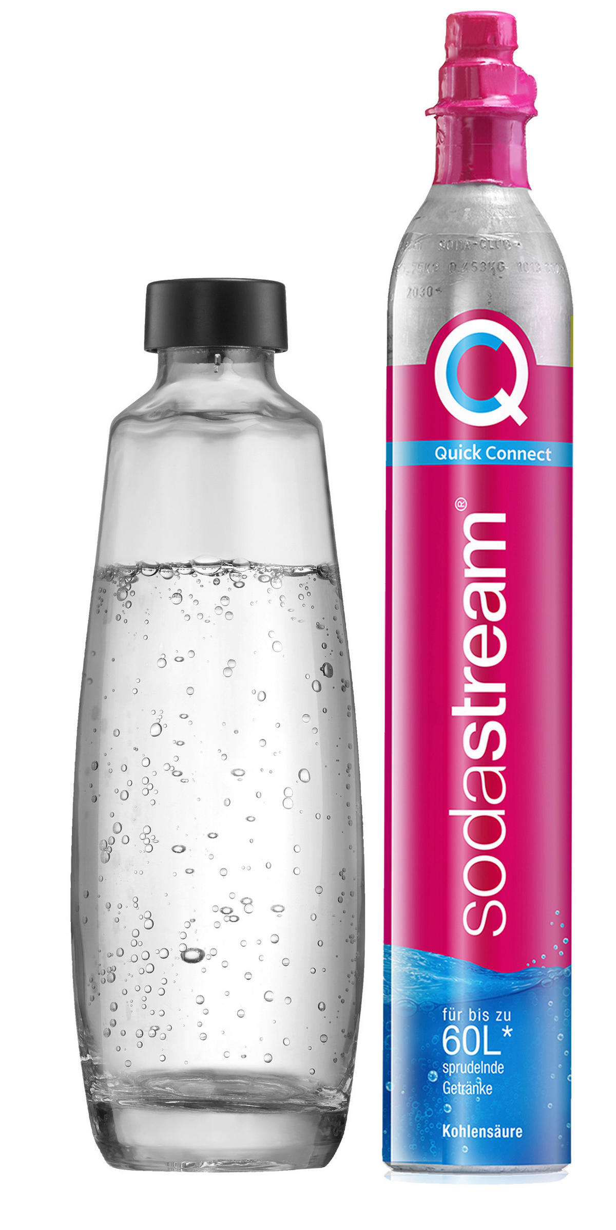 WASSERSPRUDLER-FLASCHE  - Schwarz, Basics, Glas (19,5/10/28,5cm) - SodaStream