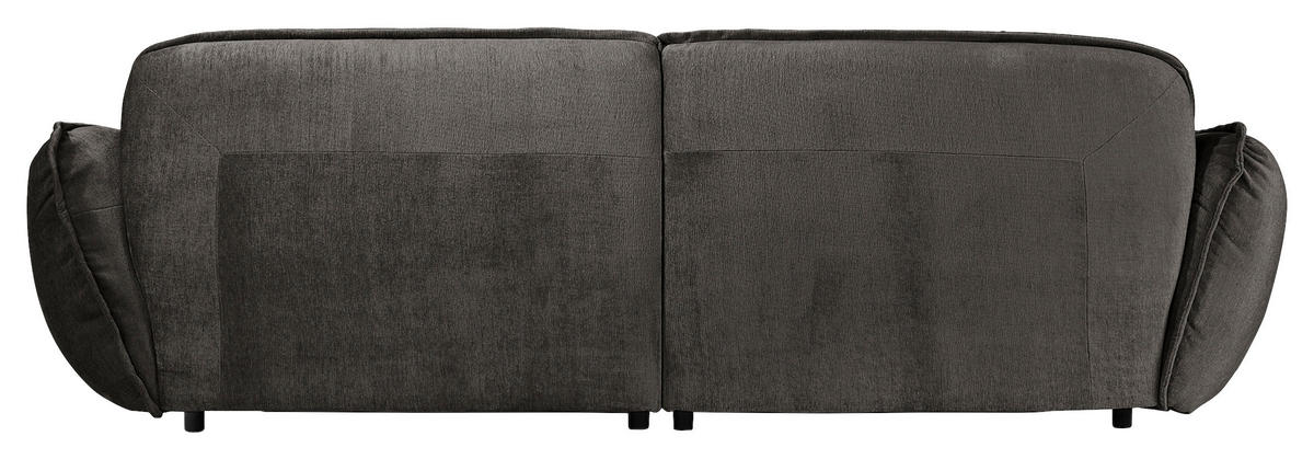 BIGSOFA in Chenille Anthrazit  - Anthrazit/Schwarz, Modern, Kunststoff/Textil (285/87/184cm) - Trendmanufaktur
