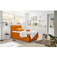 BOXSPRINGBETT 140/200 cm  in Cognac  - Cognac/Schwarz, KONVENTIONELL, Kunststoff/Textil (140/200cm) - Xora