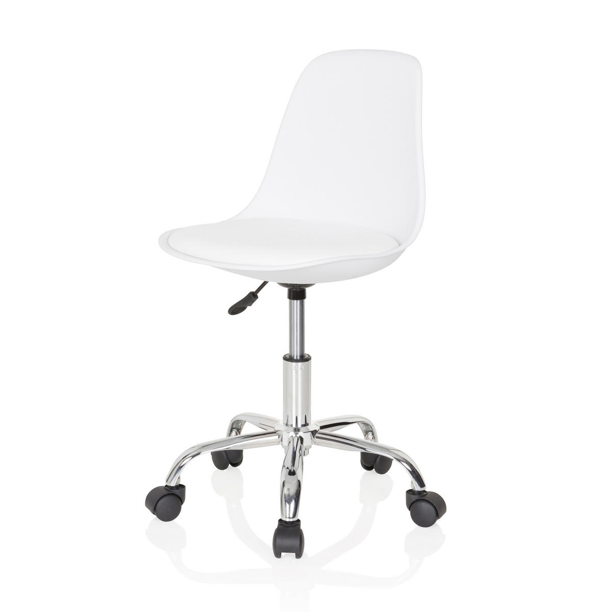 OTOČNÁ ŽIDLE PRO MLÁDEŽ, bílá - bílá, Basics, textil/plast (40/72-82/44cm) - MID.YOU