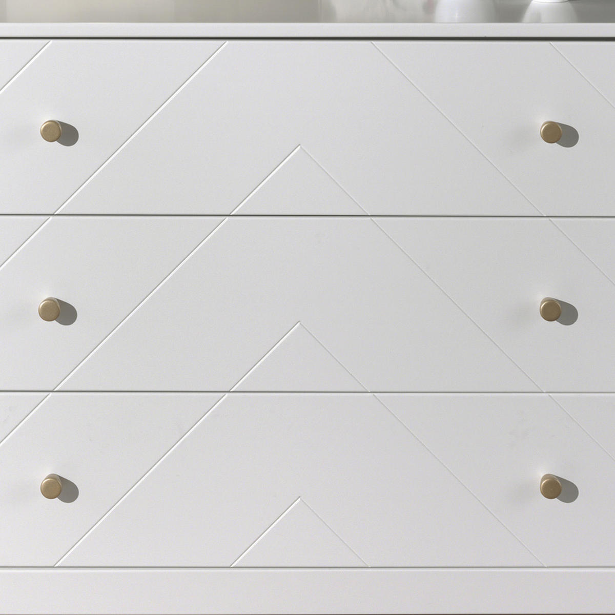KOMMODE  in 100/89/57 cm  - Goldfarben/Weiß, MODERN, Holzwerkstoff/Kunststoff (100/89/57cm) - MID.YOU