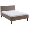 POLSTERBETT 140/200 cm, inkl.  in Taupe  - Taupe/Schwarz, Basics, Holz/Textil (140/200cm) - Boxxx