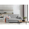 SCHLAFSOFA in Chenille Hellgrau  - Silberfarben/Hellgrau, Design, Kunststoff/Textil (155/105/75cm) - MID.YOU