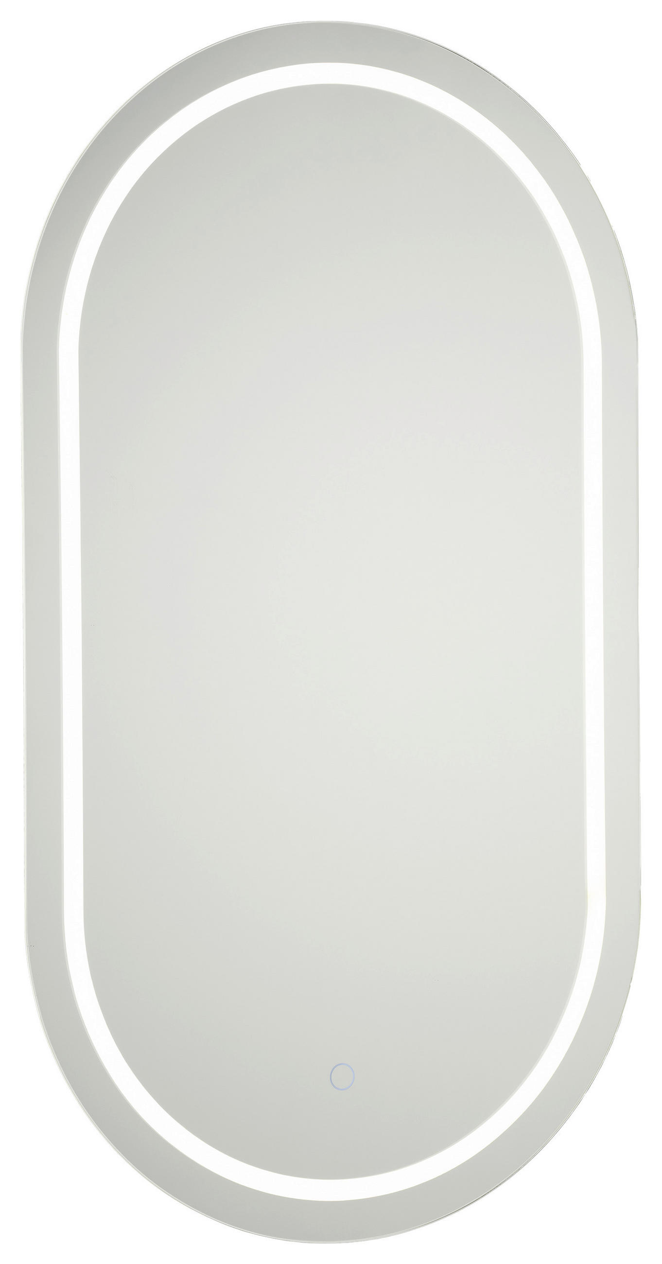 BADEZIMMERSPIEGEL 50/90/2,5 cm  - Weiß, KONVENTIONELL, Glas/Metall (50/90/2,5cm)
