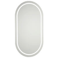 BADEZIMMERSPIEGEL 50/90/2,5 cm  - Weiß, KONVENTIONELL, Glas/Metall (50/90/2,5cm)