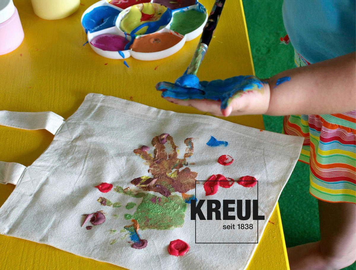 ACRYLFARBE - Blau/Gelb, KONVENTIONELL (14/6,5/14cm)