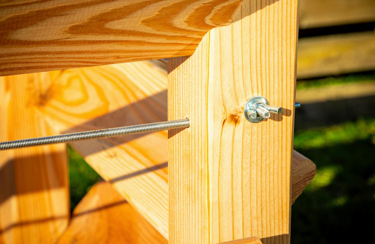 VYVÝŠENÝ ZÁHON   - farba smrekovca, Basics, drevo (124/73/91cm)