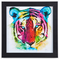 KUNSTDRUCK Patrice Murciano Abstraktes, Tiere Tiger Pop  - Multicolor/Schwarz, Basics, Papier/Holzwerkstoff (36/36cm)