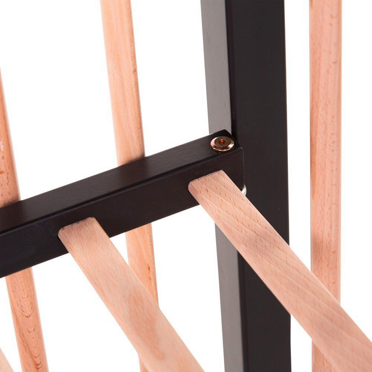 GITTERBETT 2023  - Schwarz/Baltimorefarben, Basics, Holz (122/74/120cm) - Childhome