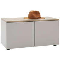 GARDEROBENBANK  in 80/40/38 cm  - Kaschmir/Eichefarben, Design, Holzwerkstoff/Kunststoff (80/40/38cm) - Voleo