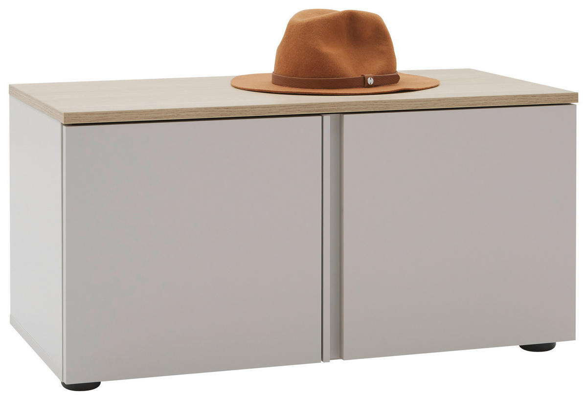 GARDEROBENBANK  in 80/40/38 cm  - Kaschmir/Eichefarben, Design, Kunststoff/Metall (80/40/38cm) - Voleo