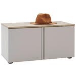 GARDEROBENBANK  in 80/40/38 cm  - Kaschmir/Eichefarben, Design, Kunststoff/Metall (80/40/38cm) - Voleo