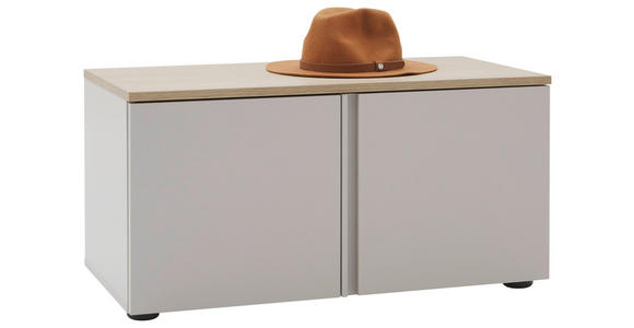 GARDEROBENBANK  in 80/40/38 cm  - Kaschmir/Eichefarben, Design, Kunststoff/Metall (80/40/38cm) - Voleo