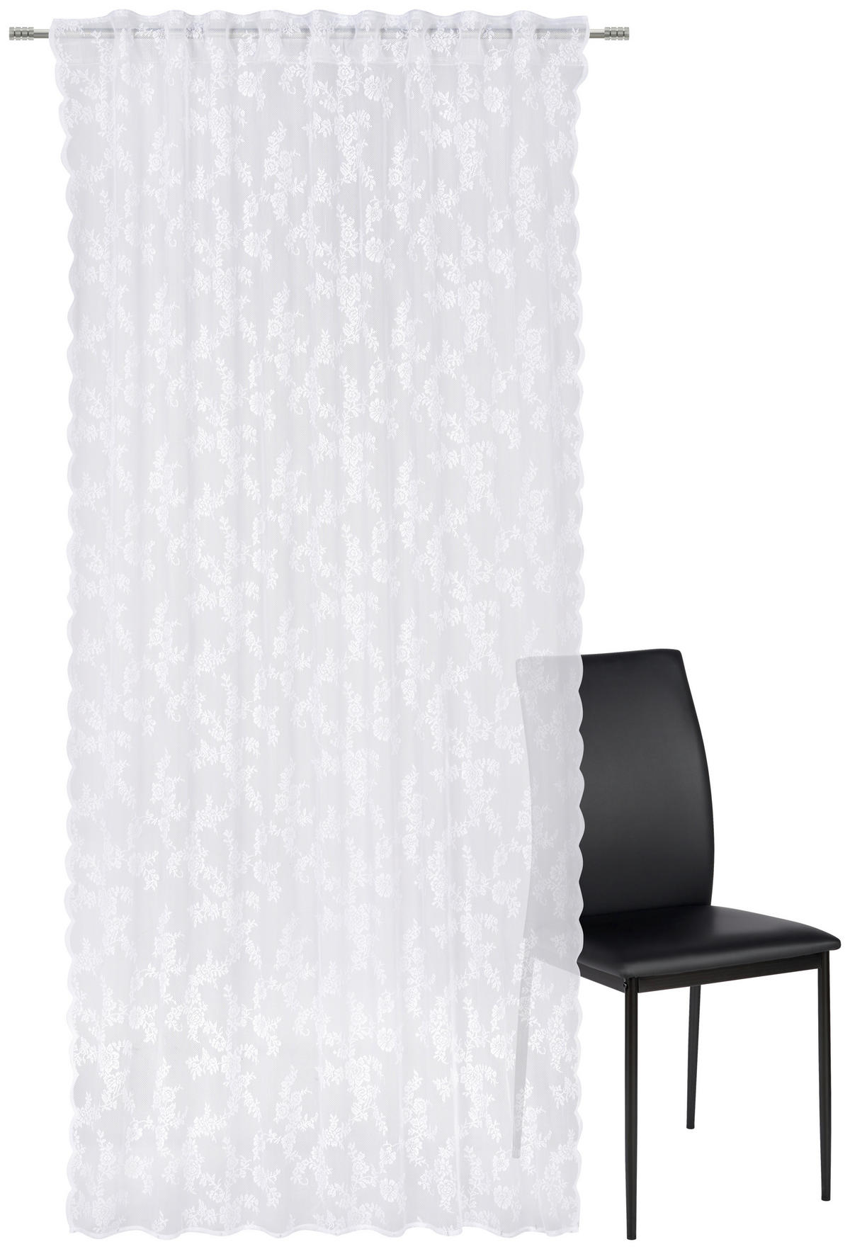FERTIGVORHANG  halbtransparent   140/245 cm  - Weiß, LIFESTYLE, Textil (140/245cm) - Esposa