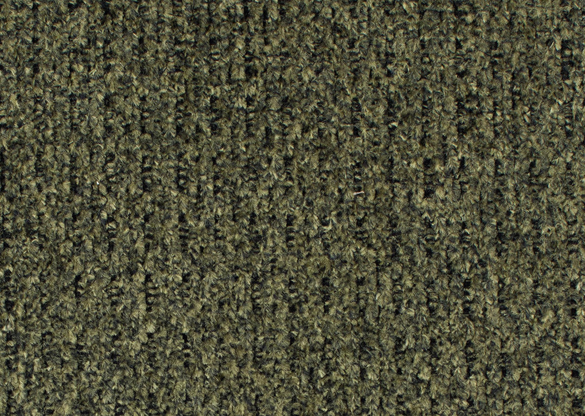 ECKSOFA in Chenille Dunkelgrün  - Dunkelgrün/Schwarz, Design, Textil/Metall (185/256cm) - Stylife