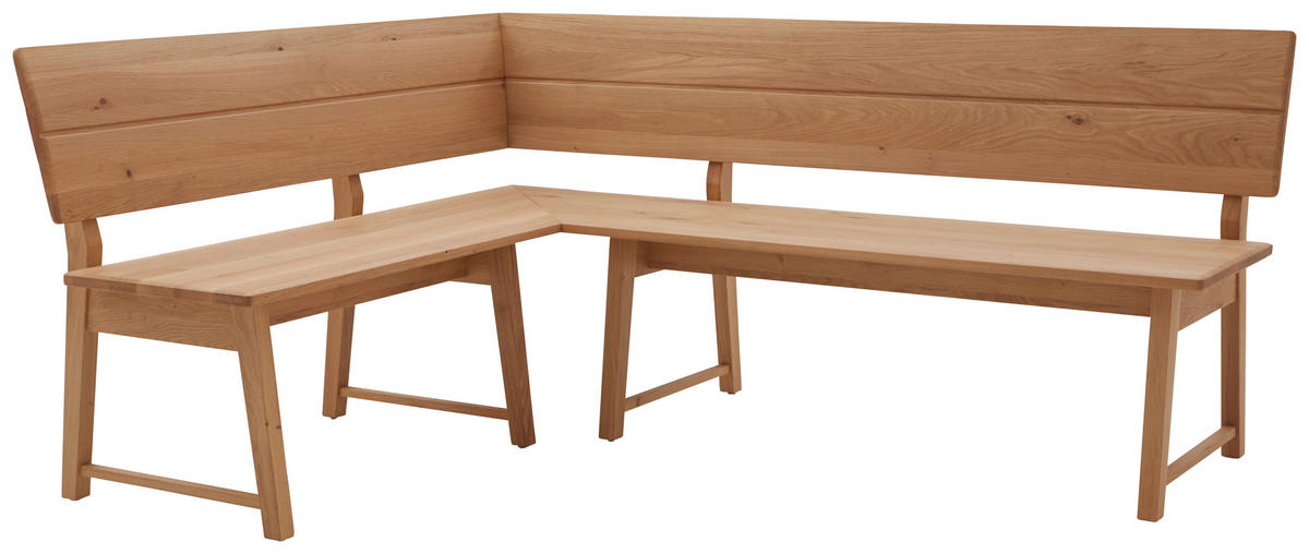 ECKBANK 150/190 cm Eichefarben Wildeiche massiv Holz   - Eichefarben, KONVENTIONELL, Holz (150/190cm) - Valnatura