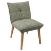 STUHL Chenille Grün, Eichefarben Eiche massiv  - Eichefarben/Grün, KONVENTIONELL, Holz/Textil (52/86/65cm) - Valdera